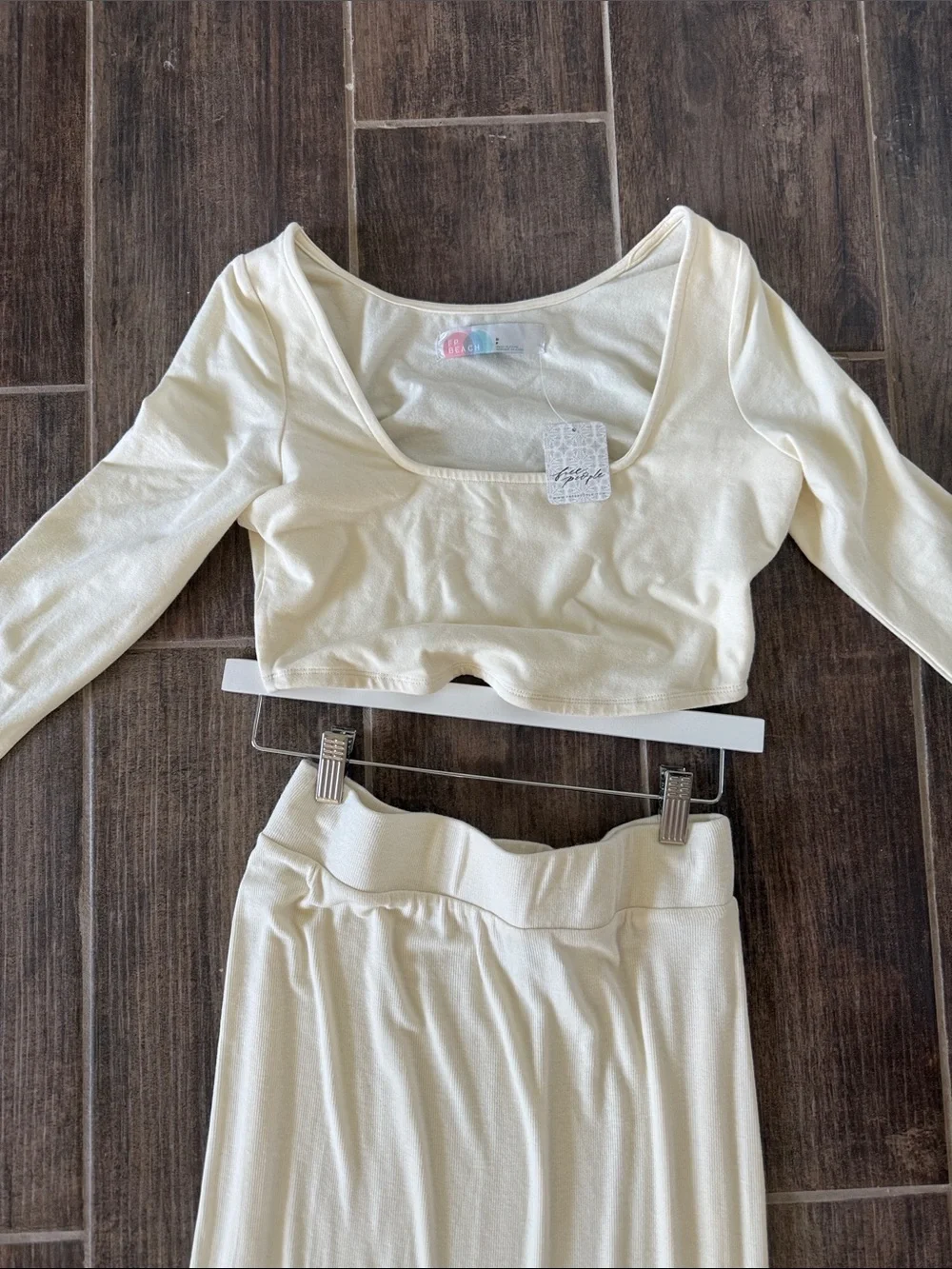 Free People Beach 🏖️ Cream Maxi Skirt — Soft High-Waist Women’s Skirt